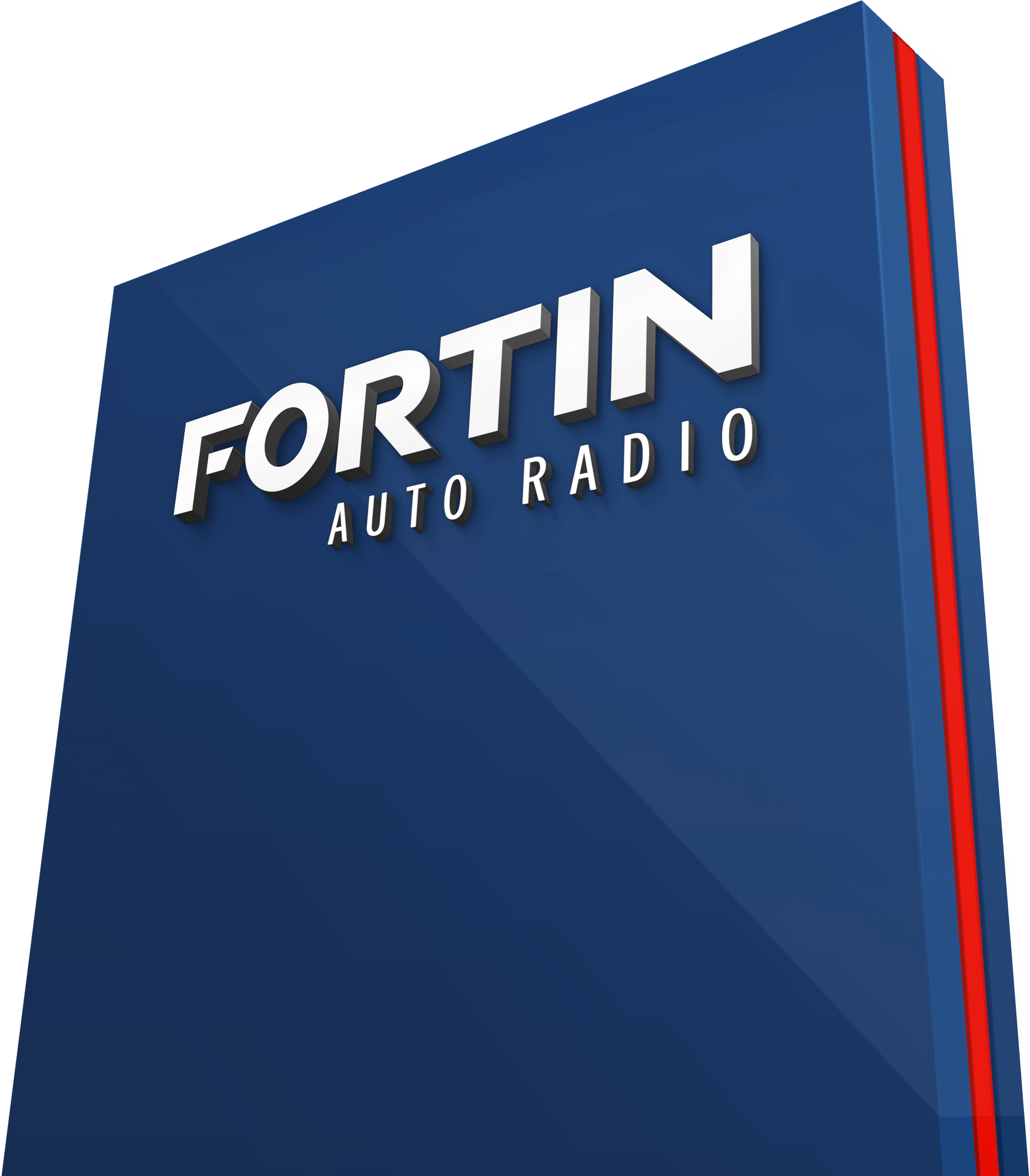 ceci est l'image d'unw enseigne avec le logo de fortin autoradio